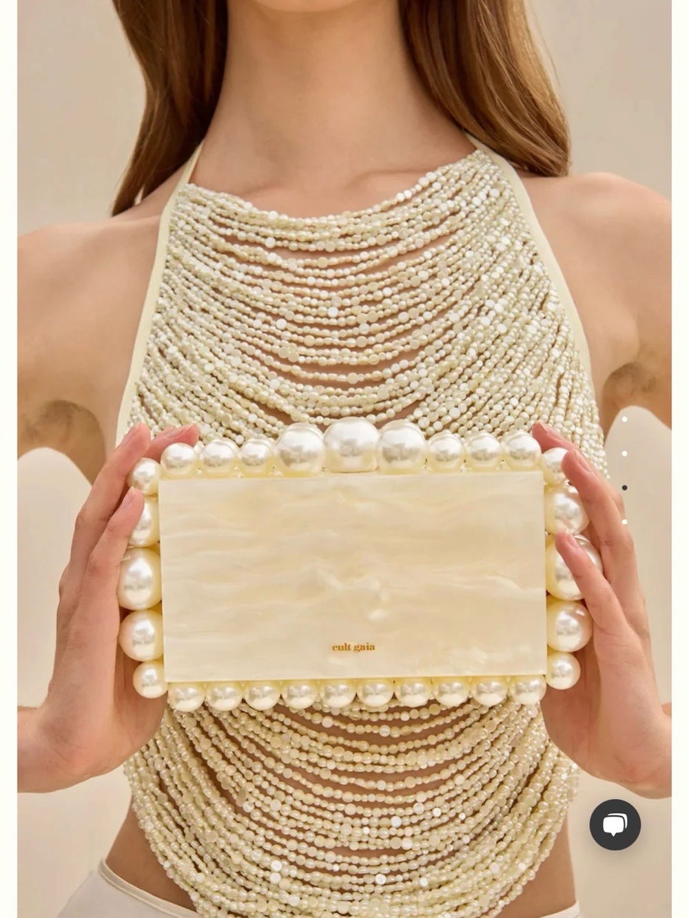 Cult Gaia Eos Pearl Clutch